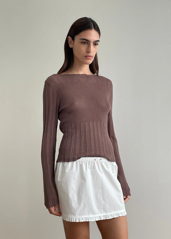 OPEN WORK LONG SLEEVE